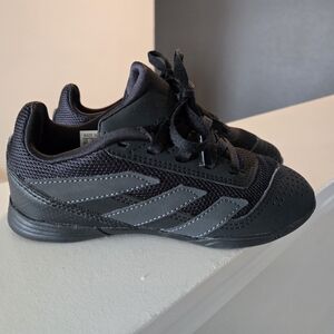 adidas Indoor Soccer Kids Black Low-Top Sneakers